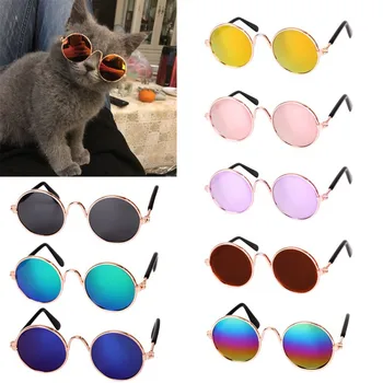 Разноцветные солнцезащитные очки для домашних животных, Летняя защита от ультрафиолета, Дорожные очки для собак/Кошек, реквизит для фотосъемки на открытом воздухе, Забавный декор головы котенка
