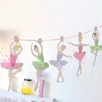 1 Комплект Милых Танцующих балетных Девочек, Баннер в пользу, Подвесная овсянка, украшение для Вечеринки в детском саду