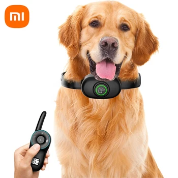 Электрический ошейник для дрессировки собак Xiaomi Водонепроницаемый Перезаряжаемый 1300-футовый Ошейник с дистанционным управлением лаем собаки Anti Bark Принадлежности для собак