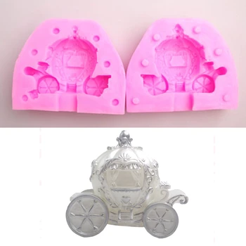 Прекрасный Детский автомобиль, форма для помадки, Свадебные тележки, детские силиконовые формы, Инструменты для украшения торта, Кухонные принадлежности для выпечки