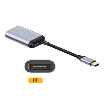 Адаптер-конвертер CYSM USB-C Type C для монитора Displayport 4K 2K 60hz с гнездовым портом питания PD