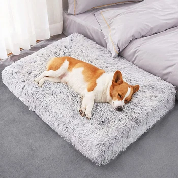 Кровать для собак, диван для собак для средних и крупных собак, Плюшевые Супер мягкие кровати для собак, Моющиеся Съемные Подушки для домашних животных, Cama Perro Grande