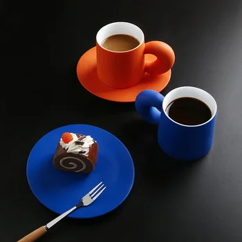 Роскошный стиль керамическая кофейная чашка подарочная коробка набор ins style high beauty design sense кружка Klein blue cup кружки кофейные чашки