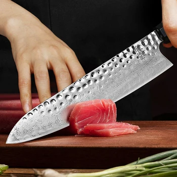 Кованый Нож Шеф-повара из Дамасской Стали в Западном Стиле, Кулинарный Нож, Кухонный Нож, Профессиональный Нож шеф-повара, Острый Нож Для Сашими Из Рыбы