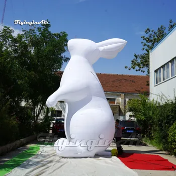 Открытый Гигантский Талисман Животного, Белый Кролик, воздушный шар, Надувной Пасхальный Кролик Для украшения двора и парка