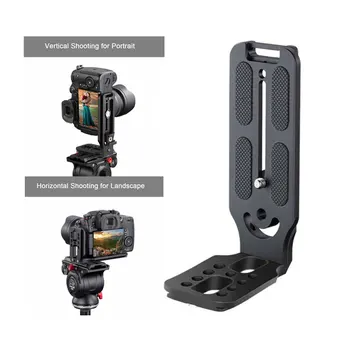 Универсальный L-образный кронштейн для камеры, быстроразъемная L-образная пластина, винт 1/4 дюйма, швейцарская вертикальная видеокамера, совместимая с Nikon Canon Sony Fuji