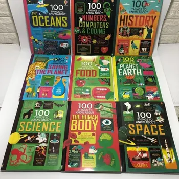 9 книг/Набор из 100 открытий, что нужно знать об энциклопедии в мягкой обложке, книги для дошкольного образования Livro Hot