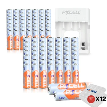 PKCELL 4-100шт 1,6 В AA NIZN Аккумуляторная Батарея NIZN Зарядное Устройство PKCELL NI-ZN 2500 МВтч 2A Размер для Игрушек