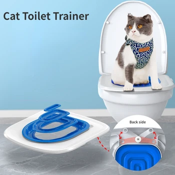 Новый Универсальный Тренажер для кошачьего Туалета Многоразового использования, Тренировочный Туалет для кошек, Тренировочный набор, Коврик для кошачьего туалета, Аксессуары для туалета