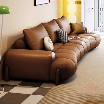 Однотонные диваны для гостиной с королевой, Современный секционный кожаный диван для отдыха, Ленивый диван, Роскошная театральная мебель Sofy Do Salonu