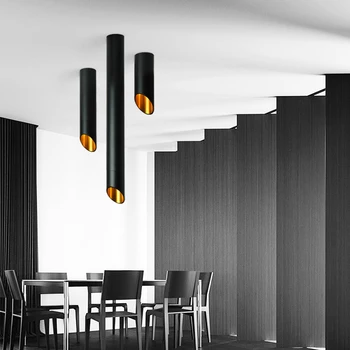 Светодиодная лампа для поверхностного монтажа, современная потолочная лампа для гостиной, ресторан в скандинавском стиле, потолочная лампа, точечная лампа, Цилиндрическая лампа