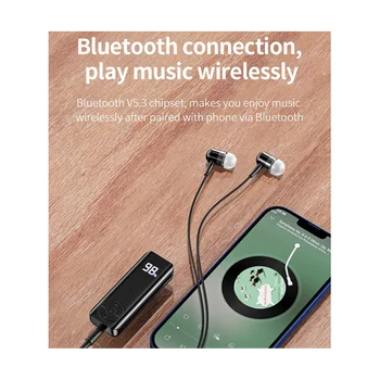 Приемник Bluetooth 5.3 3,5 мм AUX Адаптер для Автомобильных наушников Динамик Музыкальный Беспроводной Аудиоприемник с кабелем для гарнитуры