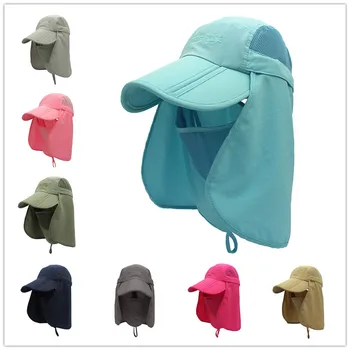 Детская Солнцезащитная шляпа Connectyle Для мальчиков и девочек, Легкая Дышащая Регулируемая Сетчатая крышка с клапаном, Быстросохнущие Съемные Маски