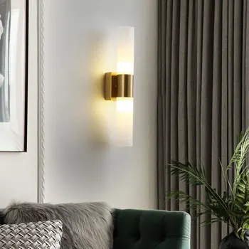 Современный минималистский настенный светильник фон гостиной, настенный светильник для спальни, линейный светильник, роскошная лестница, настенный светильник для балкона