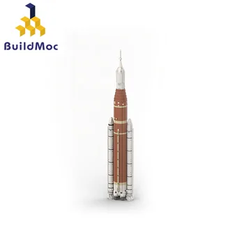 MOC Space X Launch SLS Artemis Rocket Строительные Блоки 1 Большой Размер Falcon Carrier Космический корабль Игрушки Для Детей Детские Подарки
