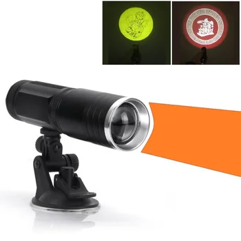 Ручная лампа мощностью 10 Вт с логотипом gobo проектор факел свет лампы реклама индивидуальная портативная езда