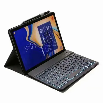 Клавиатура 7 цветов с подсветкой, легкий чехол для iPad 9,7 2017 2018 5th 6th Air Air 2 Pro 9,7, планшет с Bluetooth-клавиатурой, чехол + пленка + ручка