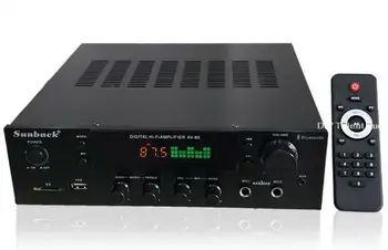 FM-радио U-диск SD-карта микрофон Цифровой Высокомощный 2-канальный Bluetooth Усилитель мощности Бытовой Karaok amp