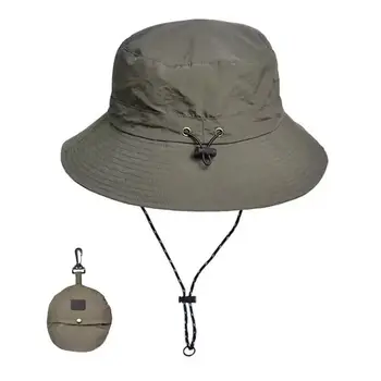 Новая рыболовная кепка Для мужчин и женщин, быстросохнущая Складная рыболовная кепка, Уличная панама, Походная шляпа, Ветрозащитная Походная шляпа, Пляжная шляпа