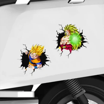 Забавный автомобиль Dragon Ball с мультяшными наклейками Сон Гоку, аниме-наклейки на кузов, хвост, Наклейка на лобовое стекло, реалистичная модификация, Креативный декор
