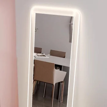 Эстетичное декоративное зеркало для ванной комнаты Дизайн большой комнаты Светодиодная подсветка Декоративное зеркало Для душа Украшение Мезонов Спальня