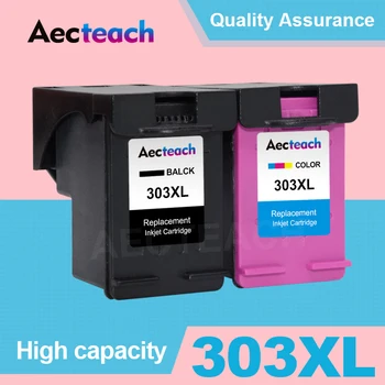 Восстановленный чернильный картридж Aecteach для HP 303XL 303 XL (1 черный, 1 трехцветный), совместимый с Envy 6220 6230 6232 6234 6252