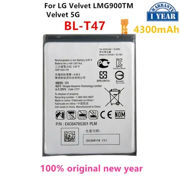 Оригинальный аккумулятор BL-T47 4300 мАч для LG Velvet LMG900TM Velvet 5G Батареи мобильного телефона BL T47 G9