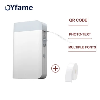 OYfame Мини Портативный Принтер этикеток, карманный принтер этикеток, Термопринтер для QR-кода, текст даты, наклейка, ручной принтер этикеток
