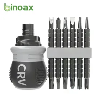 Набор мини-отверток Binoax с храповым механизмом, магнитная головка двойного назначения, телескопическая трудозатратная отвертка, ручной инструмент