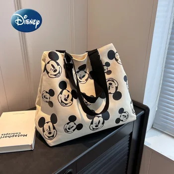 Новая Женская сумка Disney Mickey's с мультяшным Рисунком, Модная женская сумка через плечо, Роскошный бренд, большая вместительная сетчатая красная сумка-тоут