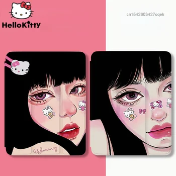Защитный чехол Sanrio Hello Kitty для iPad Y2k Luxury Cover Ipad 10,2 9,7 Air 4 5 Ipad 9 Pro 11 12,9 Трехстворчатый С Прорезью для ручки Чехол
