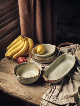 Керамическая Тарелка для фруктов Pufeng, Художественная Посуда для Ресторана типа 