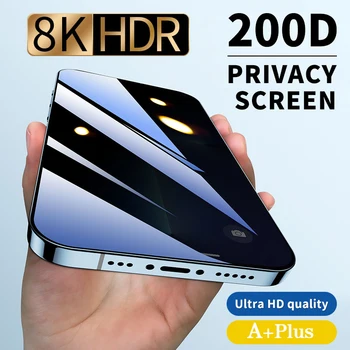 200D Антибликовое Закаленное Стекло Для iPhone 13 12 11 14 15 Pro Max Privacy Screen Protector iPhone 14 7 15 Plus XR X Screen Glass