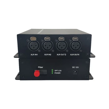 4-канальный xlr-конвертер в оптоволоконный сбалансированный аудио xlr по оптоволокну