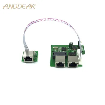 OEM factory direct mini fast 10/100 Мбит/с 3-портовый сетевой коммутатор Ethernet lan hub 3 rj45 5V 12V 2 rj45 1 * 8pin головной порт