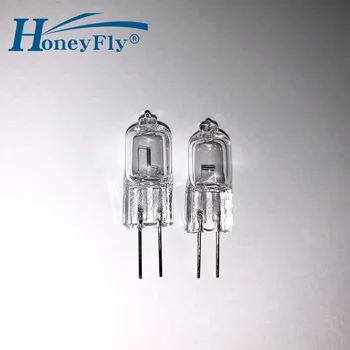 HoneyFly 5 шт. G4 G6.35 Дейтериевая УФ-лампа 12 В 20 Вт/30 Вт 6 В 10 Вт/20 Вт/30 Вт Ультрафиолетовый спектрофотометр Галогенная Лампа Кварцевая 64258