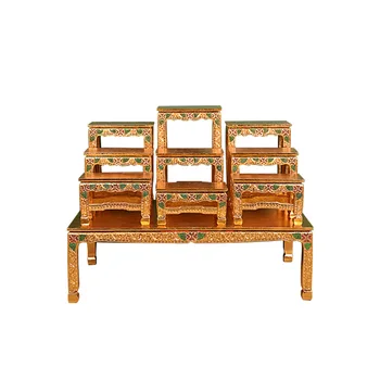 Стол для подношений из массива дерева, стол для подношений в нише Будды, стол Бога богатства, китайский деревянный стол Будды