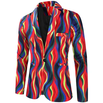 Новый мужской пиджак с цифровой печатью HOO 2023