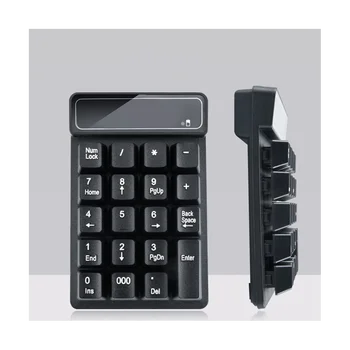 Беспроводная клавиатура 2,4 ГГц, цифровая клавиатура Mini USB, 19 клавиш, цифровая клавиатура, приемник Numpad для бухгалтерского портативного ПК (A)