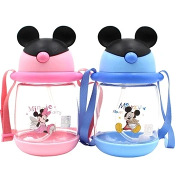 Disney children sippy cups небьющиеся герметичные чашки для питья в летнем детском саду безопасность здоровья окружающей среды портативная чашка