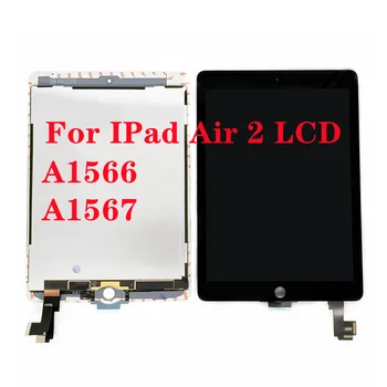 Оригинальный pantalla Для iPad Air2 Air 2 A1566 A1567 Планшет ЖК-дисплей Сенсорный экран Дигитайзер Панель В Сборе Запасная часть