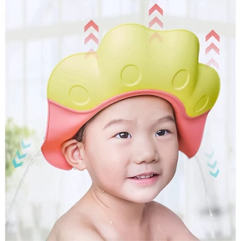 Детская Шапочка для мытья головы с защитой от рефлюкса, шапочка для шампуня, защита ушей, Мягкая детская шапочка для душа, изделие для душа, Детская шапочка Большого размера
