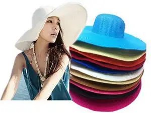 120 шт./лот, 2015 новая модная соломенная пляжная шляпа с широкими полями, кепка от солнца