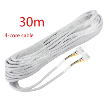 30 м AVVR 4*0.3 4-проводной кабель для Видеодомофона Цветной Видеодомофон Дверной Звонок Проводной Кабель внутренней связи