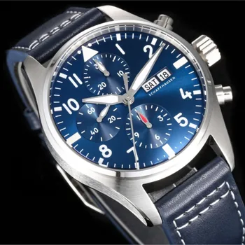 Заводские 2023 новые автоматические мужские часы IW388101 размером 41 мм наивысшей версии высшего качества с прозрачной задней панелью