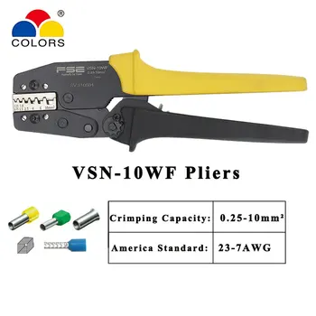 Инструменты 0,25-10 мм 23-7AWG Высококачественные Прецизионные Клещи для Обжима Соединителя Проводов VE Tube Bootlace Terminal Tool VSN-10WF VSN 10WF FSE