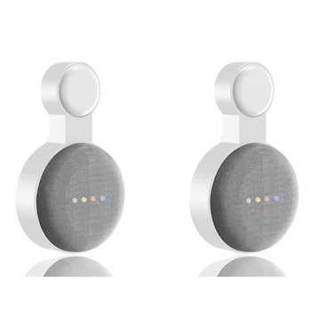 2 шт. Подходит для Google Audio для Google Nest, Мини-Настенный кронштейн, Розетка второго поколения, Подвесной кронштейн для вешалки-Белый
