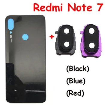 Новинка Для Xiaomi Redmi Note7/Note 7 Pro Задняя Крышка Аккумулятора 3D Стеклянная Панель Задняя Дверь Стеклянный Корпус Чехол Клей + Объектив Камеры
