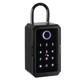 Шкаф для ключей с кодом, сейф для ключей на улице/в помещении, сейф для ключей с отпечатками пальцев для дома/гаража/офиса (Bluetooth)