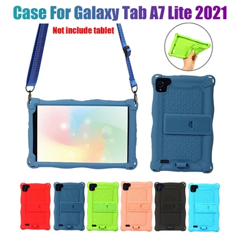 Чехол Для планшета Samsung Galaxy Tab A7 Lite 2021 8,7 Дюймов T220 T225 Силиконовый Чехол Подставка Для Планшета С Ручкой И Ремешком
